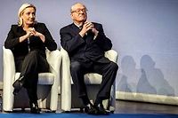 Jean-Marie et Marine Le Pen sont accusés d'avoir sous-évalué leur patrimoine. ©JEFF PACHOUD