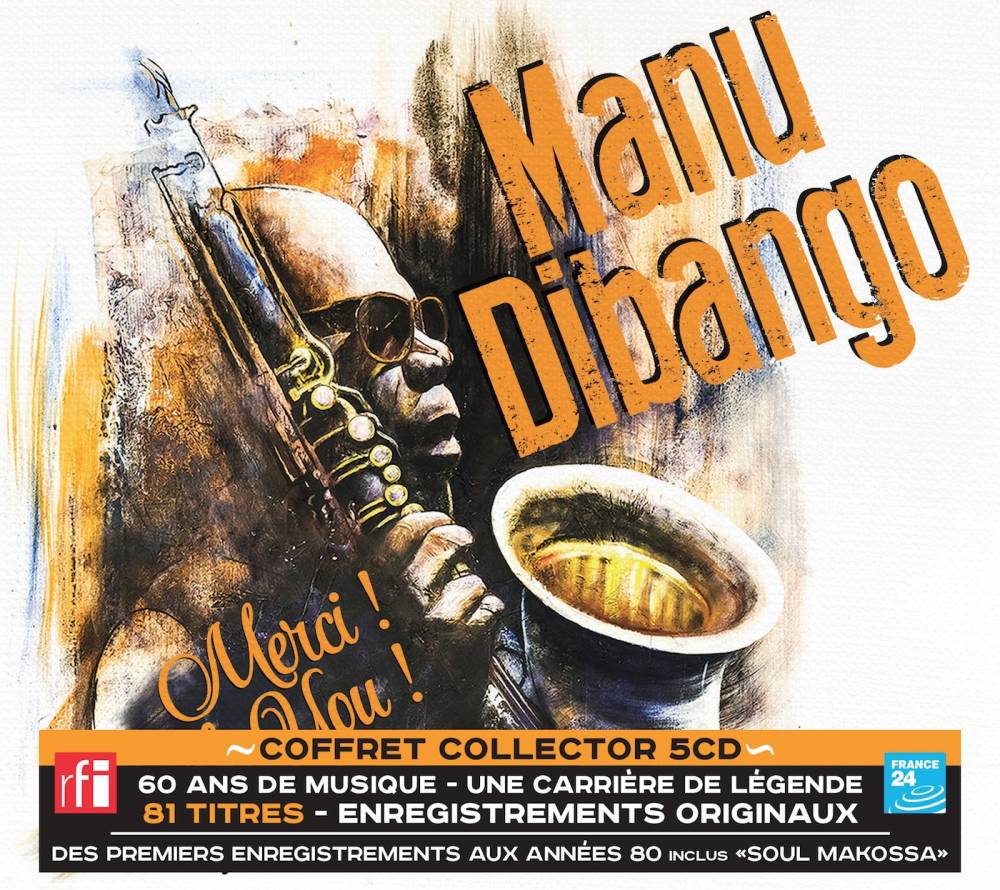 Couverture du coffret hommage des 60 ans de carrière de Manu Dibango. ©  EGT Mastersun Wagram
