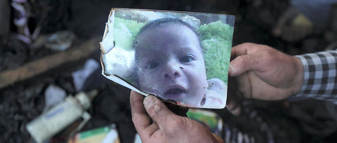 La photo du bebe de 18 mois, Ali Saad Dawabsha, brule vif dans l'incendie de sa maison par des juifs extremistes.