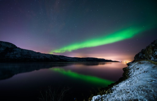 Une aurore boreale, a Kirkenes dans le nord de la Norvege, le 12 novembre 2015
