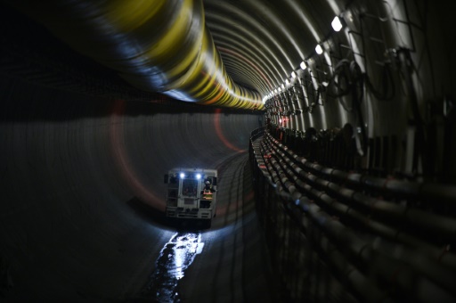 Tunnel de la future deuxième ligne de métro de Rennes, le 23 octobre 2015 © JEAN-SEBASTIEN EVRARD AFP/Archives