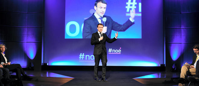 Emmanuel Macron lors de la presentation de son projet de loi sur les "nouvelles opportunites economiques" (Noe) le 9 novembre. 