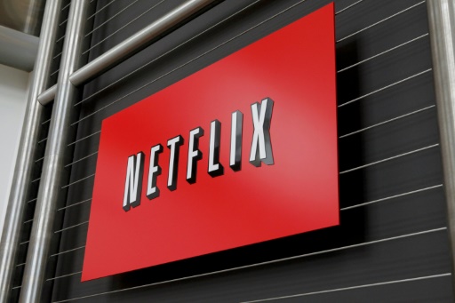 Le logo de Netflix affiche sur la facade de son siege social, le 13 avril 2011 a Los Gatos, en Californie