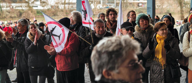 Les opposants au projet d'aeroport n'abandonnent pas, comme ici lors d'une manifestation a Nantes, le 13 janvier 2016. Image d'illustration.