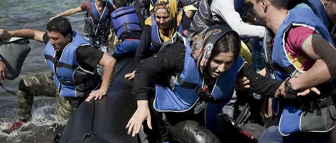Des refugies arrivant en Grece, photo d'illustration.