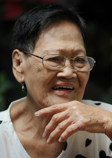 Estelita Dy, "femme de réconfort" de 85 ans, à Manille le 15 janvier 2016 © JAY DIRECTO AFP