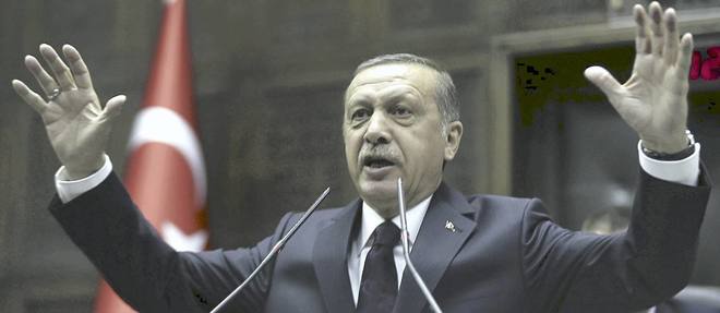 Le Premier ministre turc Recep Tayyip Erdogan prononce un discours au Parlement, le 8 avril 2014, a Ankara. 