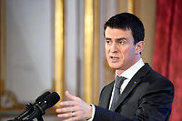 Le Premier ministre Manuel Valls et le président François Hollande recevaient mardi les présidents de région. ©ERIC FEFERBERG