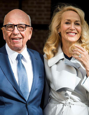 Rupert Murdoch et Jerry Hall mari&eacute;s &agrave; l'&eacute;glise