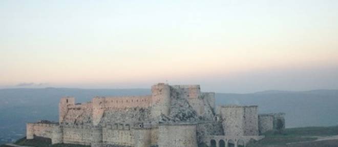 Vue du Krak des Chevaliers, immense chateau-fort croise au nord de Damas, le 20 mars 2014