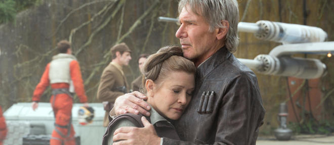 Harrison Ford et Carrie Fisher dans "Star Wars 7 : Le Reveil de la Force".
