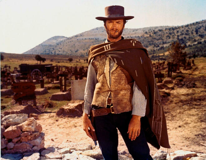 Clint Eastwood dans <em>Le Bon, la Brute et le Truand</em>, de Sergio Leone.
 ©  United Artists