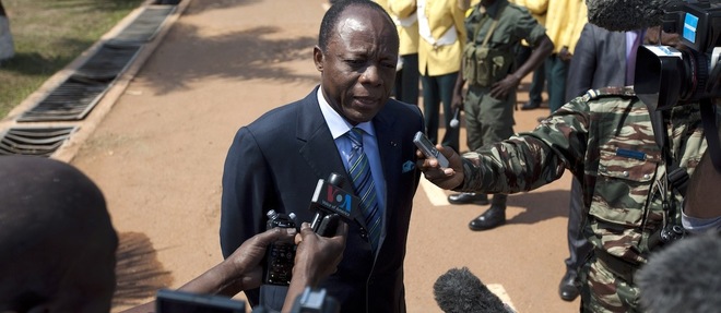 Le general Mokoko en 2013 a Bangui alors qu'il etait le chef de la Misca.