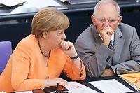Angela Merkel et son ministre des Finances Wolfgang Schäuble, les maîtres de l'économie européenne... ©WOLFGANG KUMM