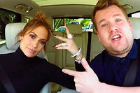Jennifer Lopez etait l'invitee de James Corden lors de son emission Carpool Karaoke.