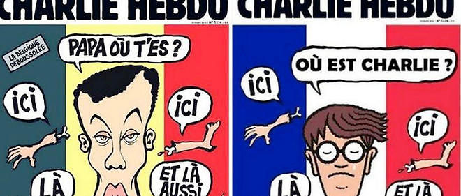 La reponse cinglante des Belges a la derniere une de "Charlie Hebdo".