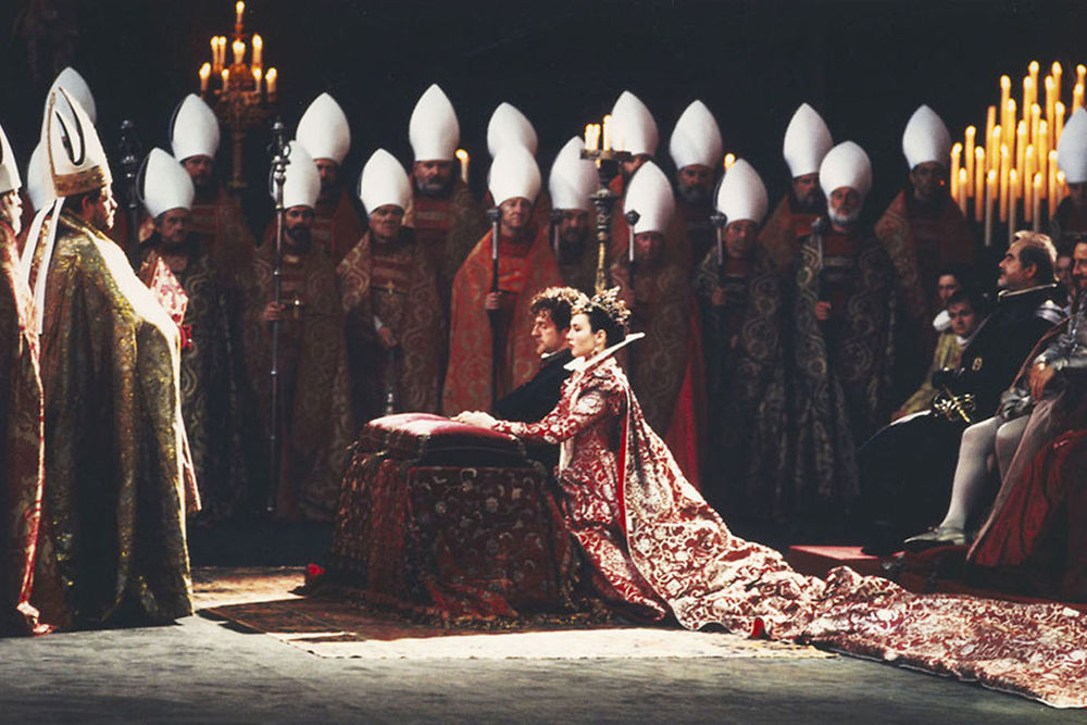 Daniel Auteuil et Isabelle Adjani dans La reine Margot de Patrice Chéreau en 1994. 