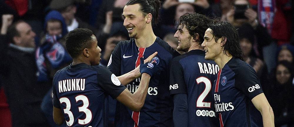 Zlatan Ibrahimovic et les Parisiens n'ont pas connu de difficultes majeures contre Nice.