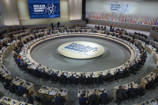 Session plénière du sommet consacré à la sûreté nucléaire, au Walter E. Washington Convention Center à Washington le 1er avril 2016 © SAUL LOEB AFP