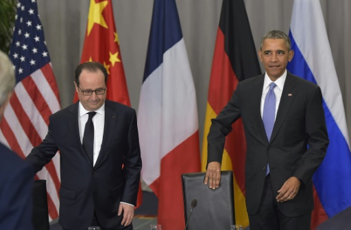 François Hollande et Barck Obama à Washington, le 1er avril 2016 © MANDEL NGAN AFP