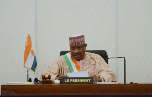 Hama Amadou, alors chef du parlement du Niger, le 6 novembre 2013 à Niamey © ISSOUF SANOGO AFP/Archives
