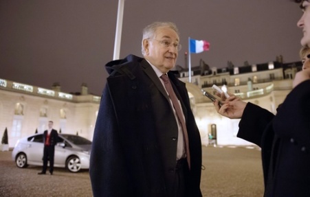 Le candidat a la presidentielle de 2017, Jacques Cheminade, a l'Elysee a Paris le 7 decembre 2012