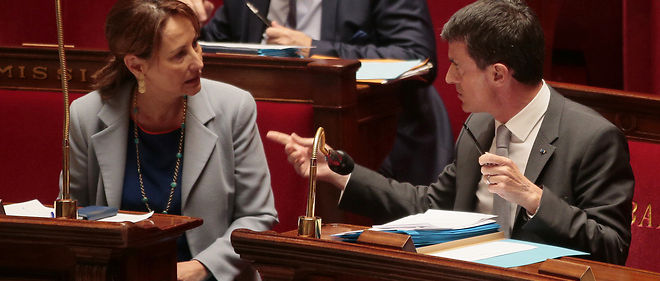 Segolene Royal, la ministre de l'Ecologie, et le Premier ministre Manuel Valls.