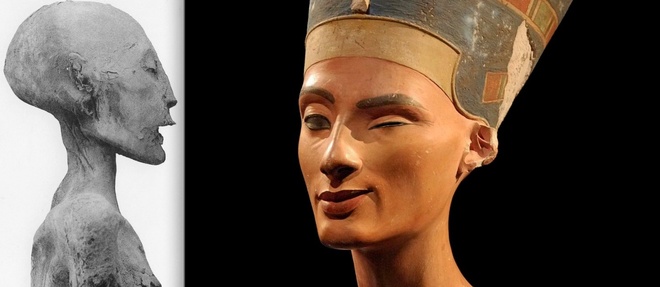 The Younger Lady et le buste de Nefertiti