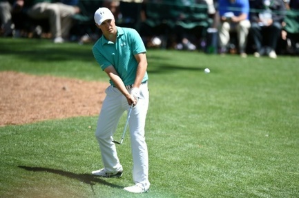 Le golfeur americain Jordan Spieth pendant le Masters, le 7 avril 2016 a Augusta, Georgie (Etats-Unis)