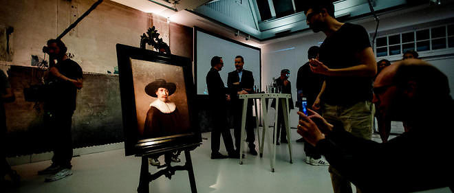 Le tableau "The Next Rembrandt" a ete devoile au public a la galerie Looiersgracht60, a Amsterdam. 