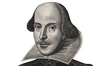 Gravure signée par Martin Droeshout. C'est l’un des trois portraits officiels de Shakespeare. Réalisée après la mort du poète, elle serait, selon les proches de celui-ci, très ressemblante.
