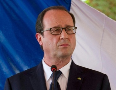 Le president francais Francois Hollande, lors d'un discours a Niamey, le 18 juillet 2014