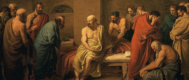 Giuseppe Diotti, La Mort de Socrate, Cremone, Musee civique.