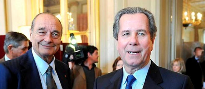 Jean-Louis Debre avec Jacques Chirac, le 5 mars 2009.
