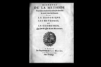 Première édition du Discours de la méthode, parue sans nom d’auteur, 1637. ©DR