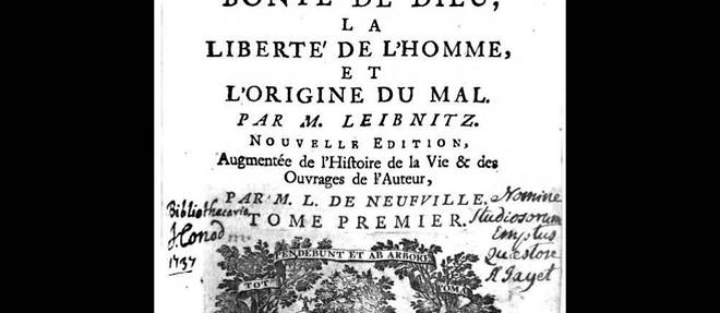 Une edition des Essais de theodicee, parue a Amsterdam en 1734.