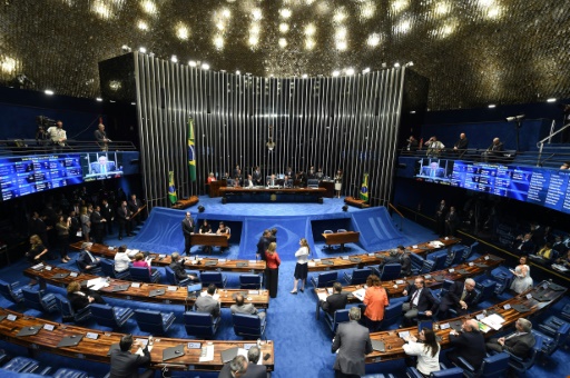 Session du Sénat, le 11 mai 2016 à Brasilia © EVARISTO SA AFP
