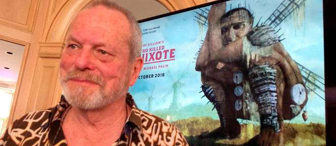 Terry Gilliam lors de sa conference de presse en petit comite au Festival de Cannes.