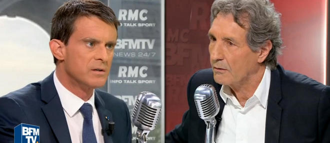 Manuel Valls invite de Jean-Jacques Bourdin sur RMC / BFM TV.