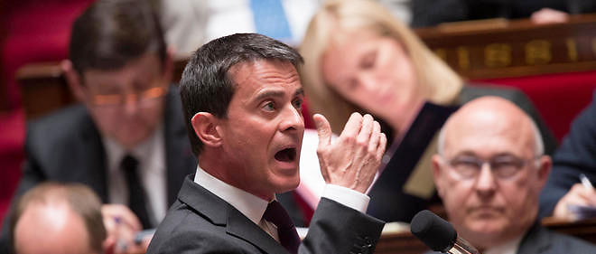 Le Premier ministre Manuel Valls a l'Assemblee nationale.