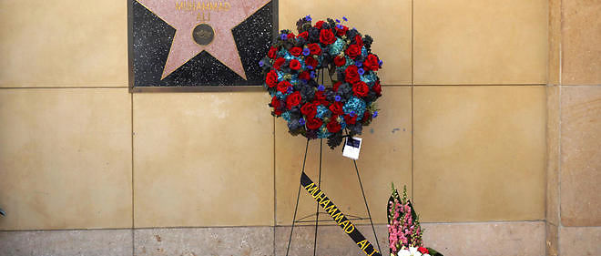 Hommage a Mohamed Ali sur le Walk of Fame a Hollywood.  