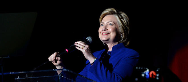 Hillary Clinton lors d'un meeting a Los Angeles.