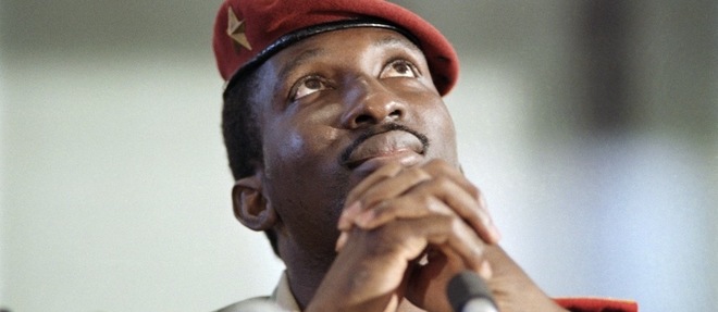 Le capitaine Thomas Sankara, le 2 septembre 1986. Il etait encore president du Burkina Faso. .