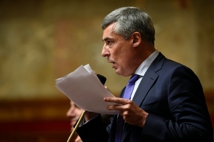 Henri Guaino lors des questions au gouvernement a l'Assemblee nationale le 28 octobre 2015 a Paris