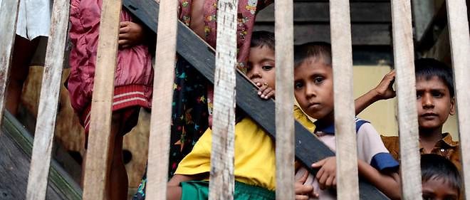 Des enfants du peuple Rohingya, en Birmanie.
