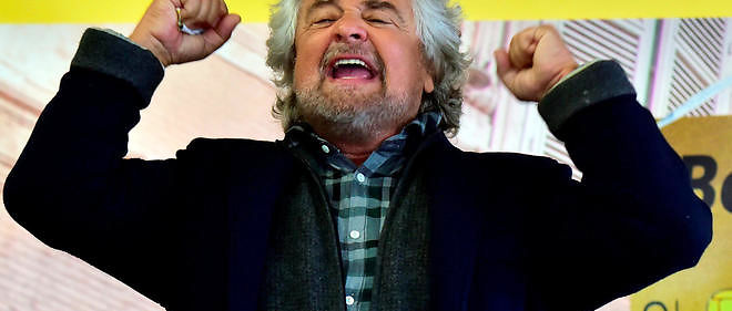 Beppe Grillo, le fondateur du mouvement 5 etoiles. 