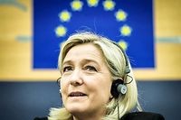 Marine Le Pen au Parlement européen, le 12 mars 2014. ©Wiktor Dabkowski