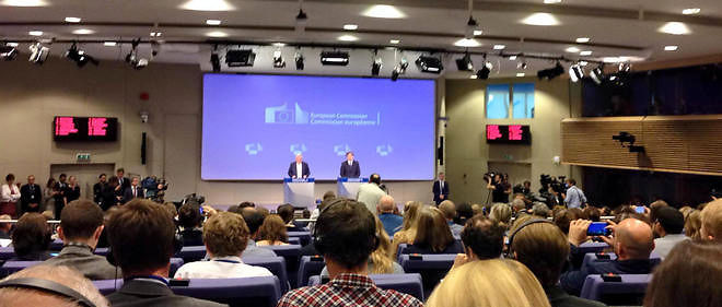 Conference de presse du president de la Commission europeenne Jean-Claude Juncker apres le Brexit.
