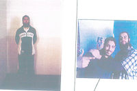Kaci Ouarab (à gauche). À droite, le même homme est photographié avec Jawad Bendaoud. Cette image a été prise dans le centre de détention du Val-de-Reuil et diffusée sur Facebook.  