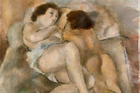 "Deux nus", peinture de Jules Pascin (1885-1930), 1925.